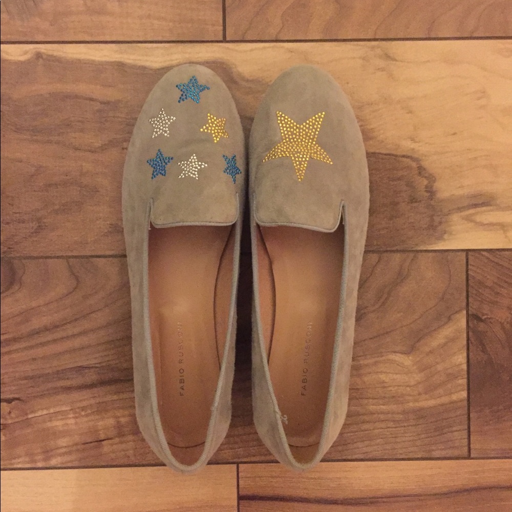 Fabio Rusconi Grey Star Flats. Size 41.